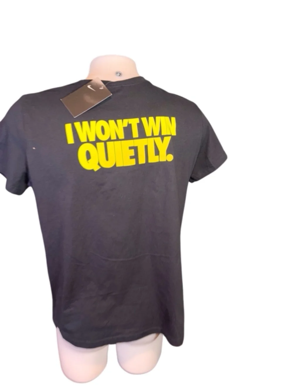 Womens Nike T-Shirt, XL, Dark black Yellow